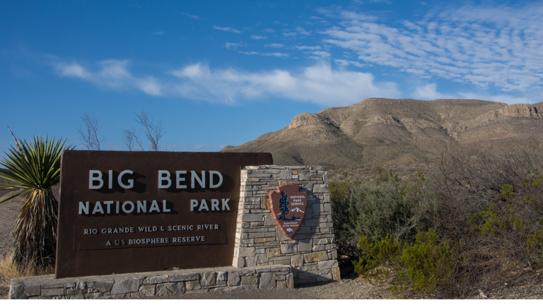 Big Bend National Park Sign