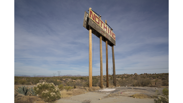 Billboard that say "Nothing"