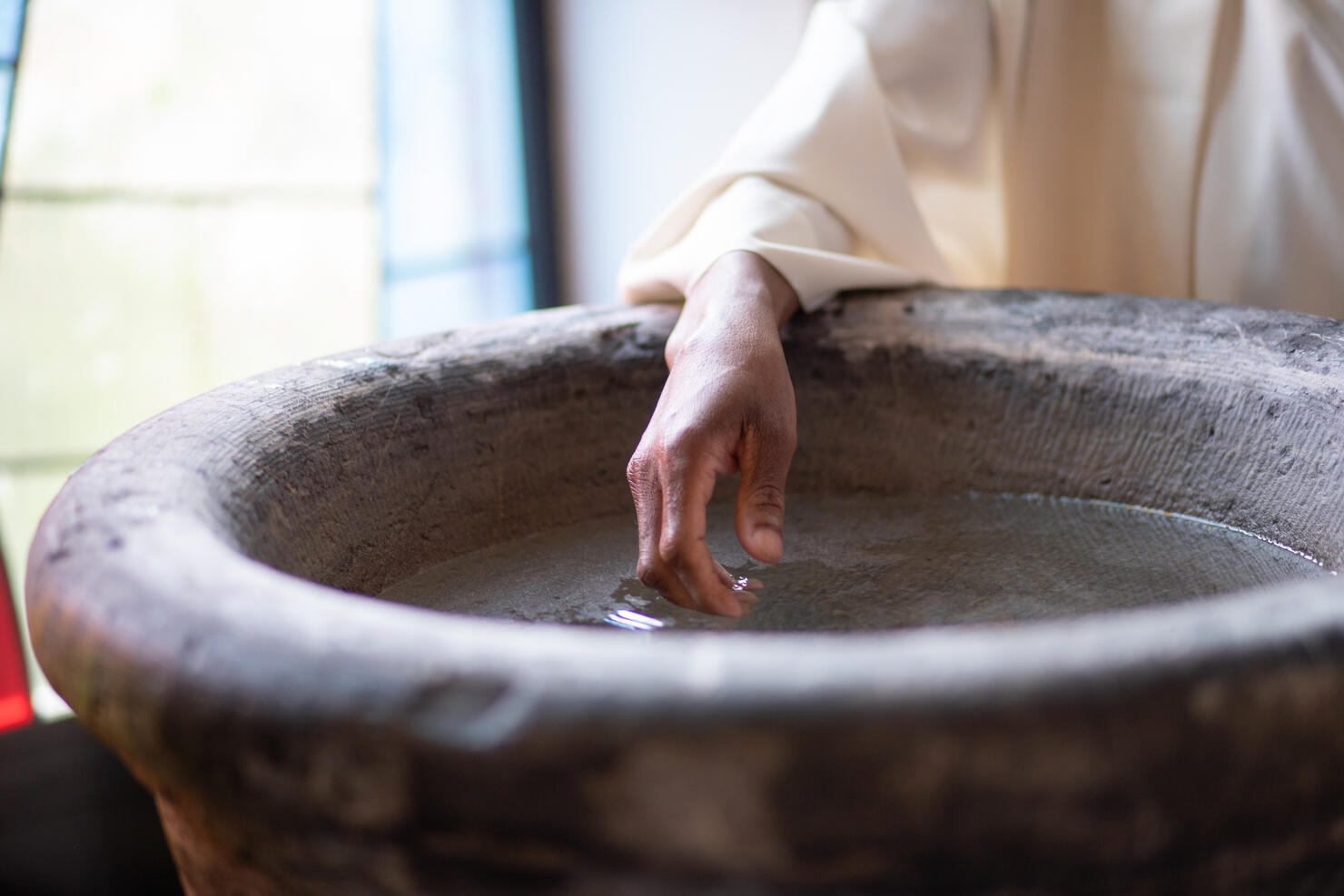 a priest's hand