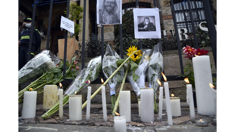 Tributes To Foo Fighters Drummer Taylor Hawkins Outside Bogota Hotel