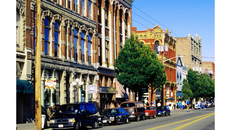 Buildings on Water Street, Port Townsend, Washington, United States of America, North America