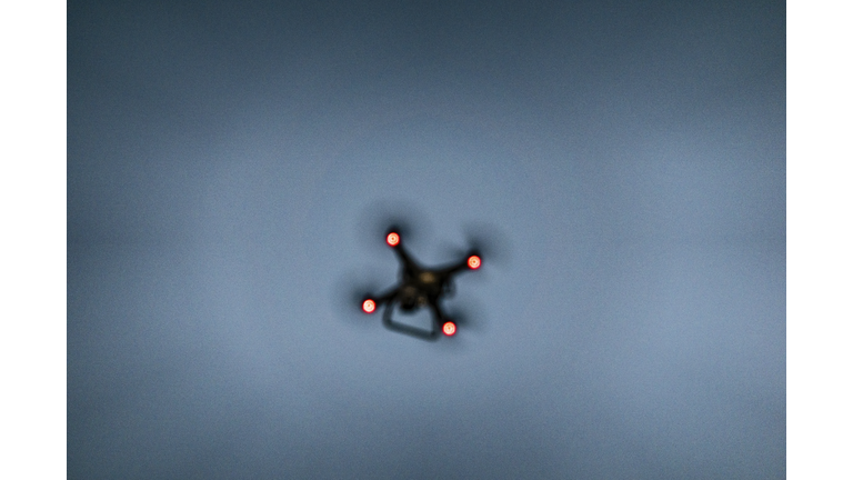 Blurred drone landing