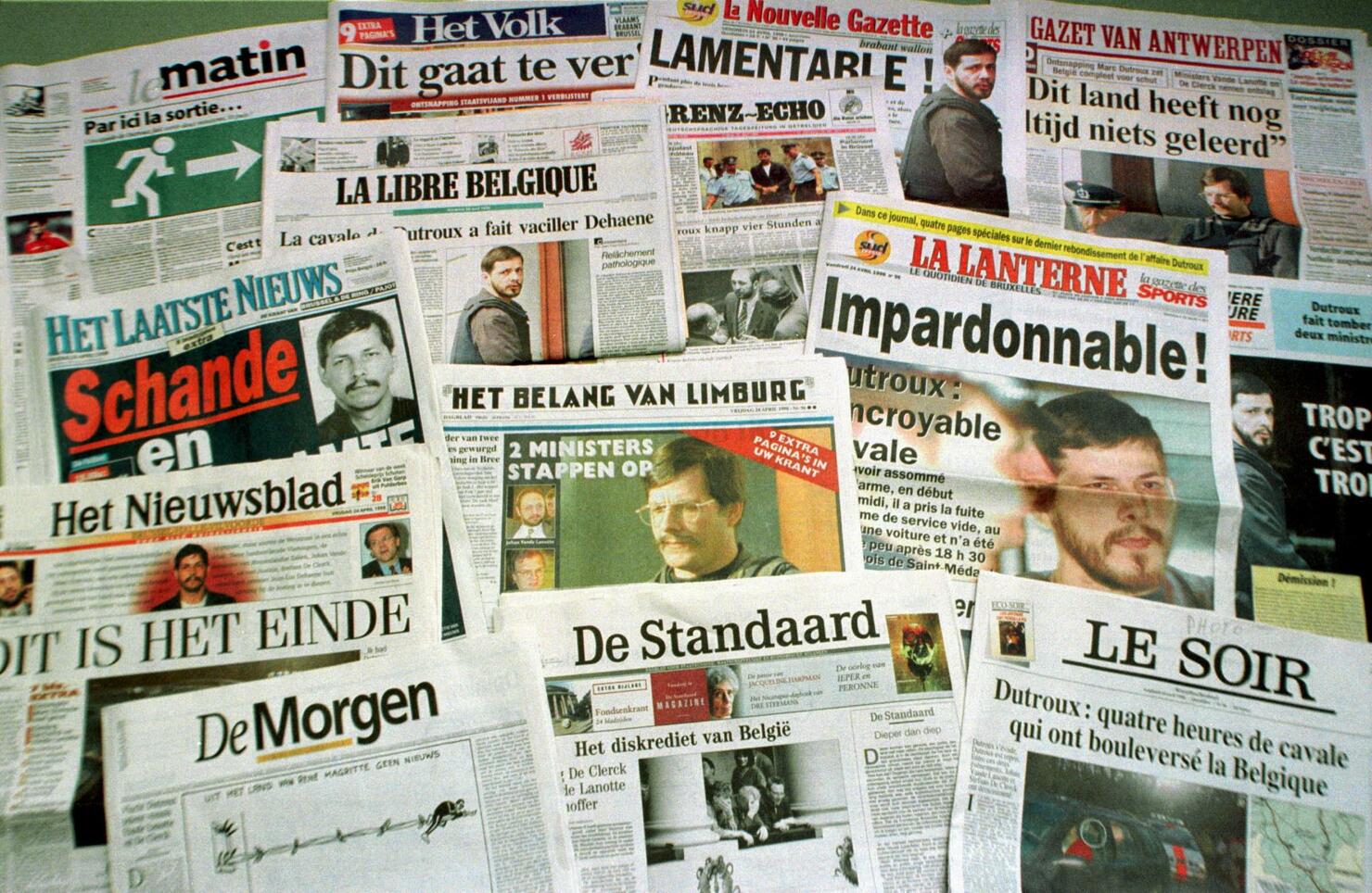 BELGIUM-DUTROUX-NEWSPAPERS