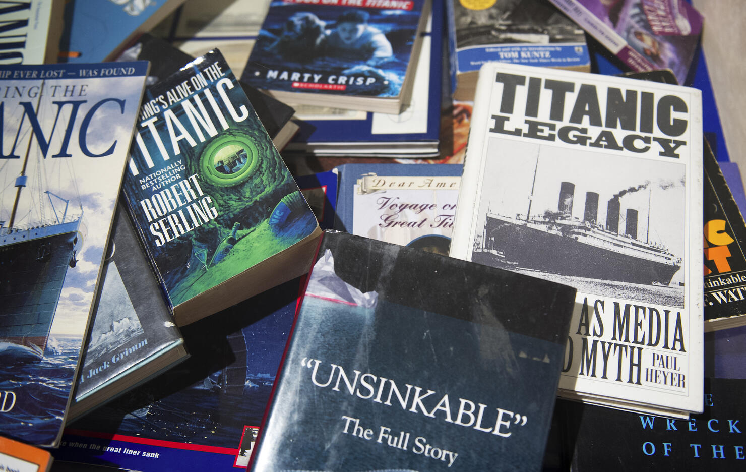 Books on display at National Geographic'