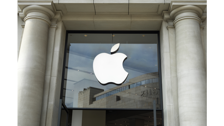 Apple Store At Catalonia Square (Plaza Catalunya) in Barcelona in a neoclassic architecture building