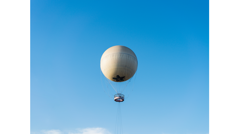 Hydrogen balloon under the blue sky
