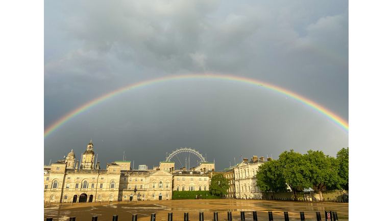 Rainbow over Horse Guards Parade, London, UK