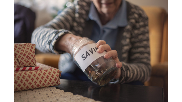 Half-empty jar for holidays.