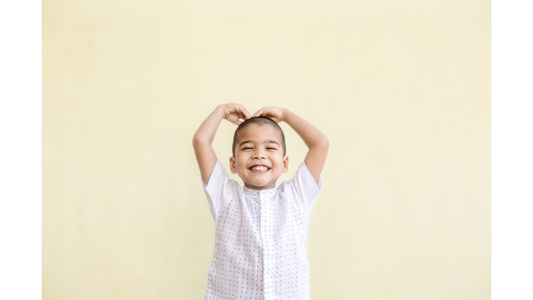 Studio Portrait of Boy Dancing