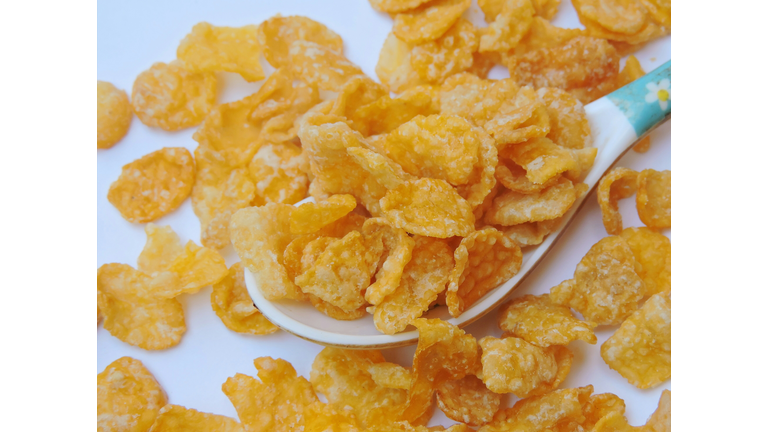 Corn flakes, or cornflakes, are a breakfast cereal made by toasting flakes of corn (maize). The cereal was created by John Harvey Kellogg in 1894 as a food.