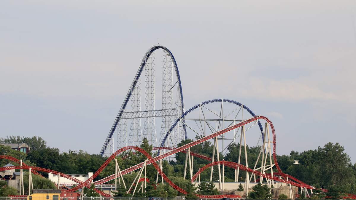 Video captures moment man says his lap bar released on a roller coaster ...