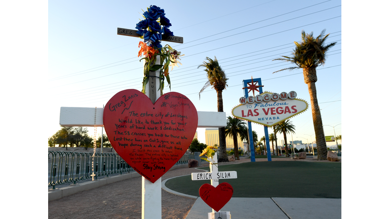 Memorial Erected For Man Who Made Crosses For Las Vegas Shooting Victims