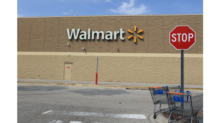 Exterior of a Walmart store