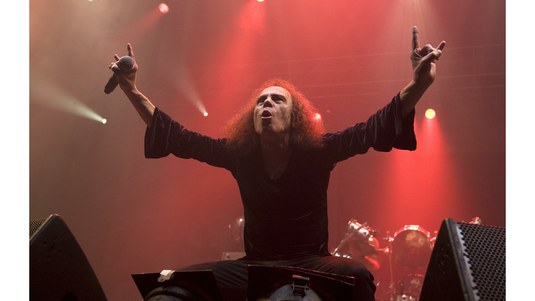 Frontman Ronnie James Dio of British hea
