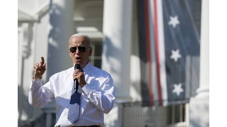 President Biden Celebrates Passage Of The Inflation Reduction Act On The South Lawn