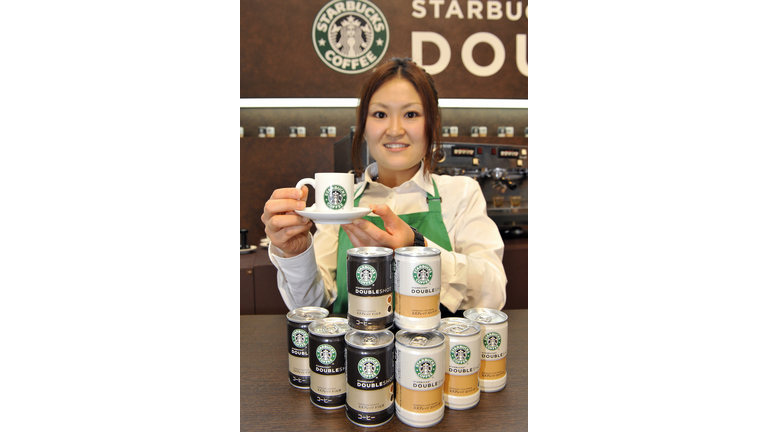 A barista of Starbucks coffee shop chain