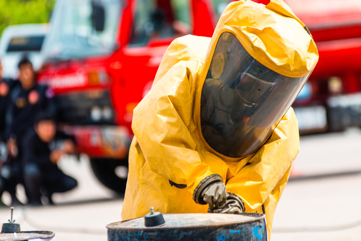Bomb Squads Defusing Bomb Outdoors