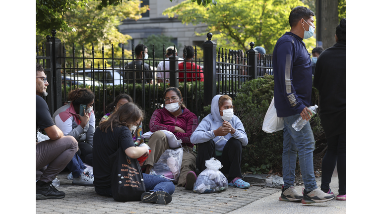 Migrants Sent From Texas By Bus Dropped Off Outside Vice President Harris' Residence