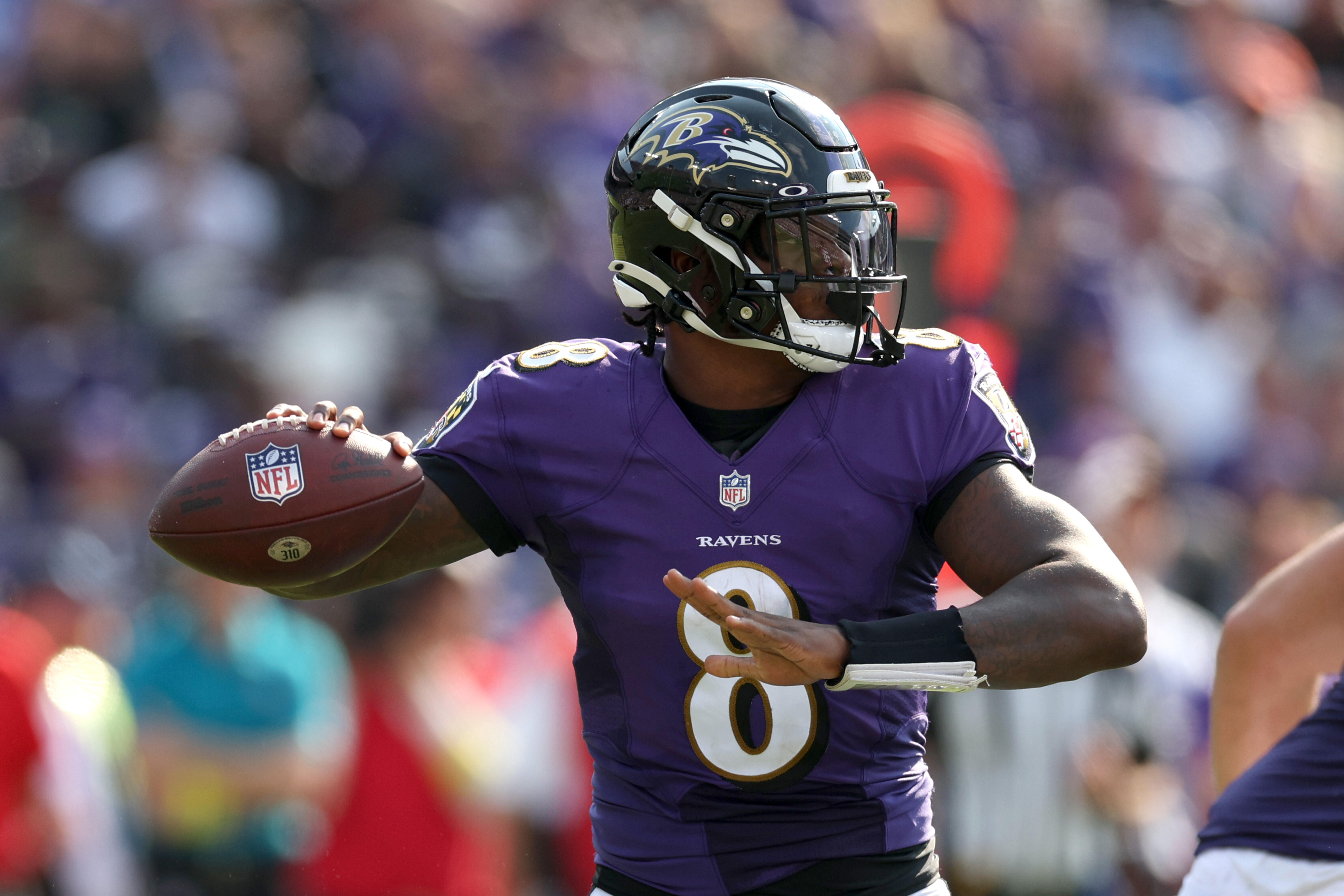 Ravens mascot Poe back on the field after preseason drumstick