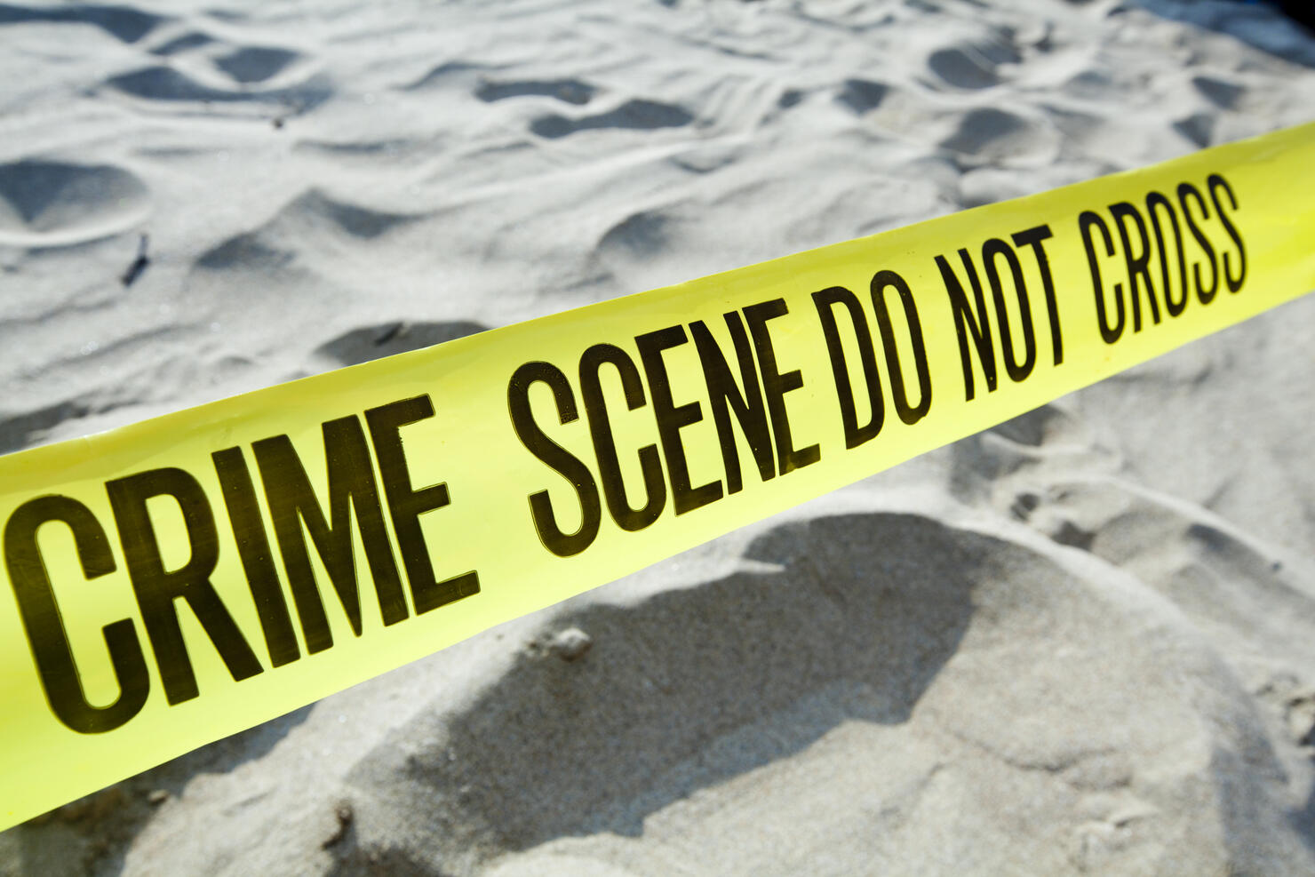 Crime Scene on the sand
