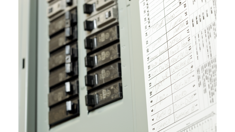 Residential Circuit Breaker Panel with Service Writing