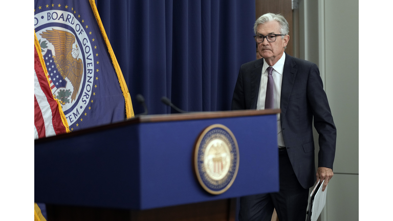 Federal Reserve Chair Powell Holds Press Conference On Interest Rate Announcement