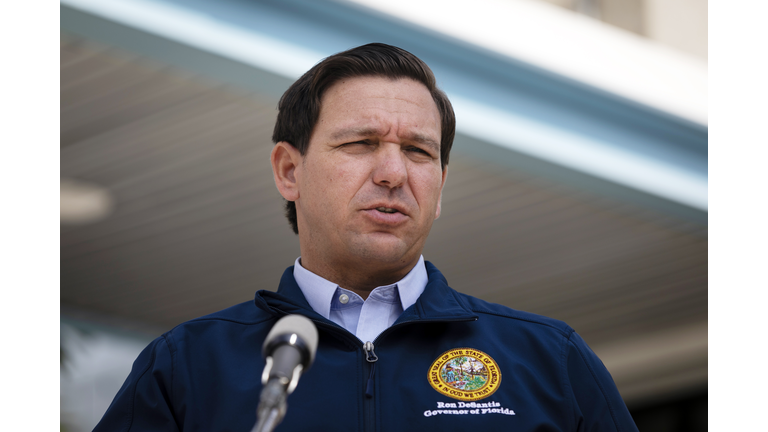 Florida Governor Ron DeSantis Visits Hurricane Center Ahead Of Hurricane Dorian