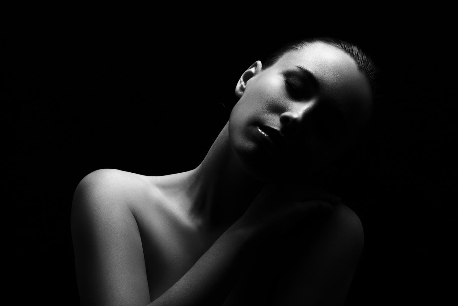 closed eyes relax