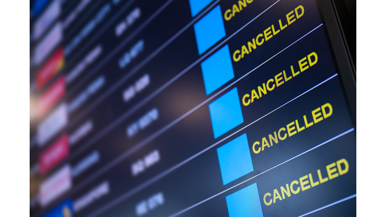 Airport lockdown, Flights cancellation on time table