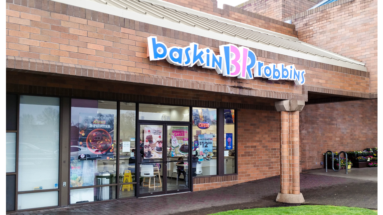 Exterior of Baskin Robbins 31 Flavors Ice Cream Shop
