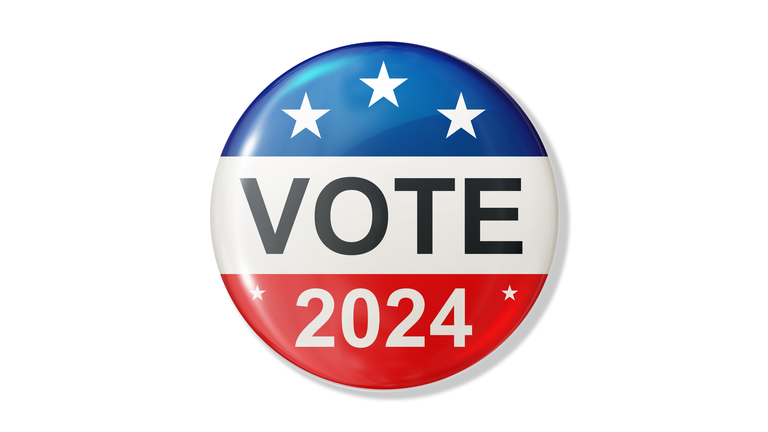 Campaign Buttons, Vote Badge For Elections In USA 2024