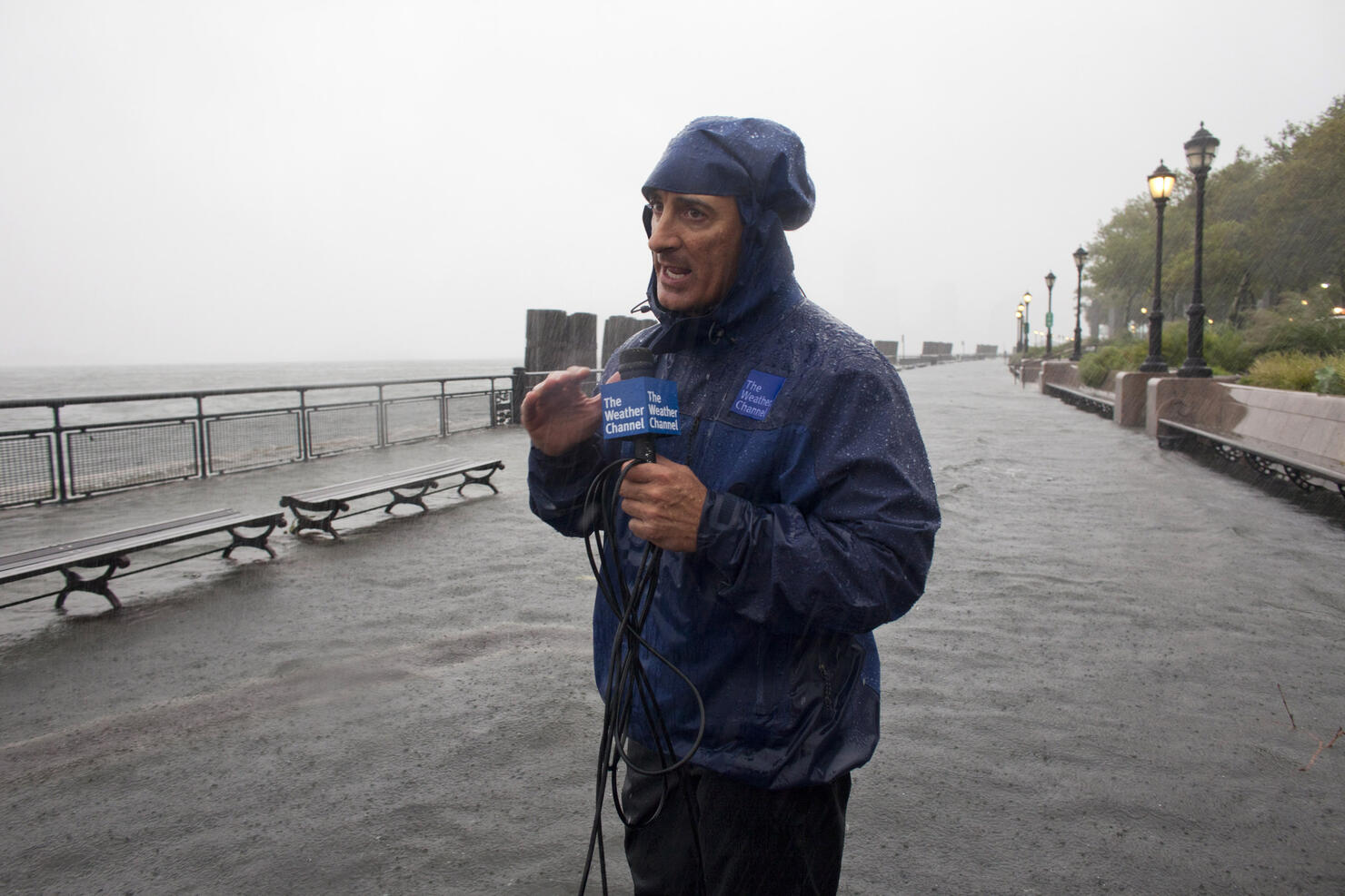 Jim Cantore Reports On Hurricane Irene For The Weather Channel