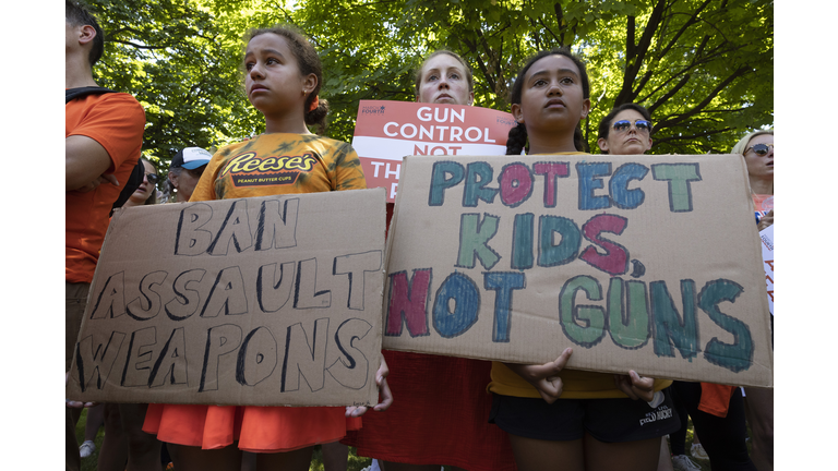 Family And Supporters Of Uvalde And Highland Park Shooting Victims Rally In DC