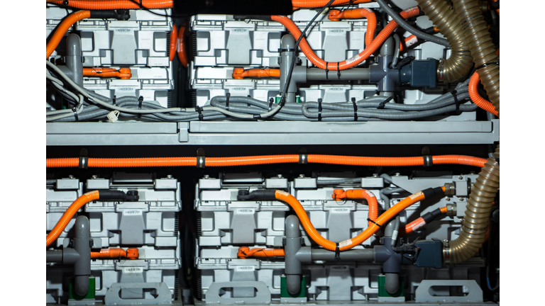 Electric car lithium battery pack and power connections