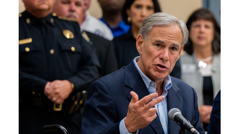 Texas Gov. Abbott Holds Press Conference With Local Law Enforcement In Houston