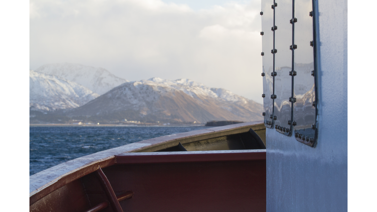 Fishing day at the bering sea