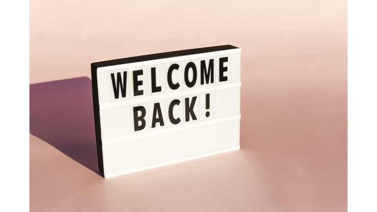 Welcome Back Sign Reopening Sign