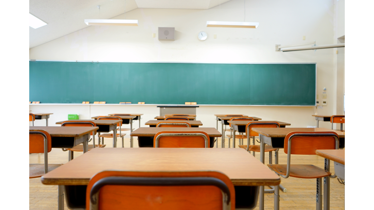 School classroom in Japanese high school