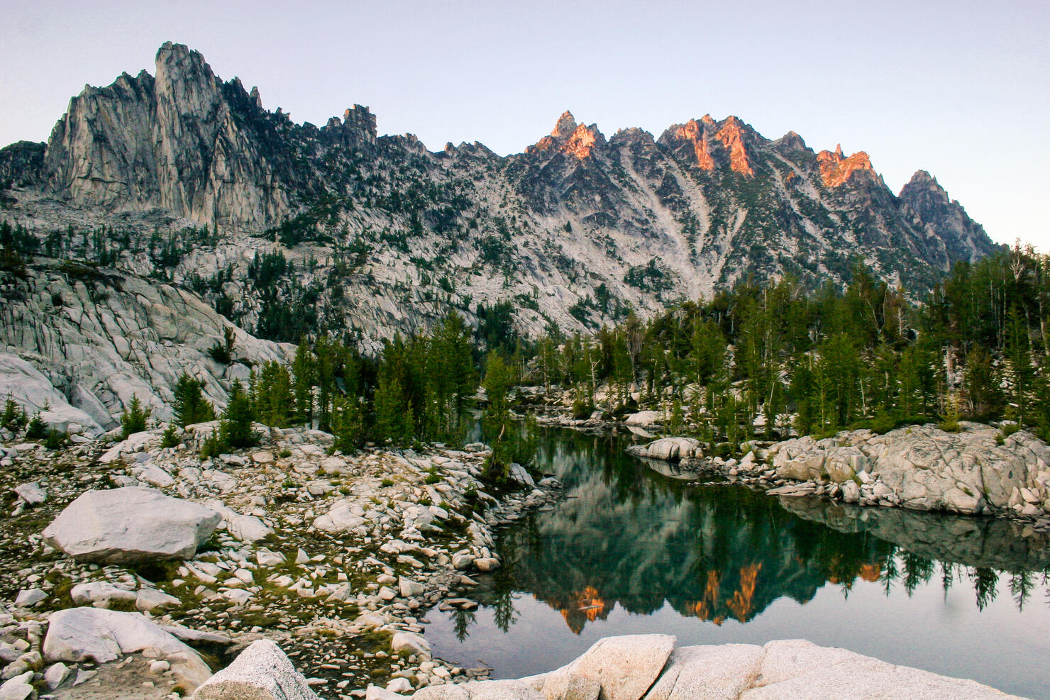 Prusik Peak and Lake Viviane Reflection