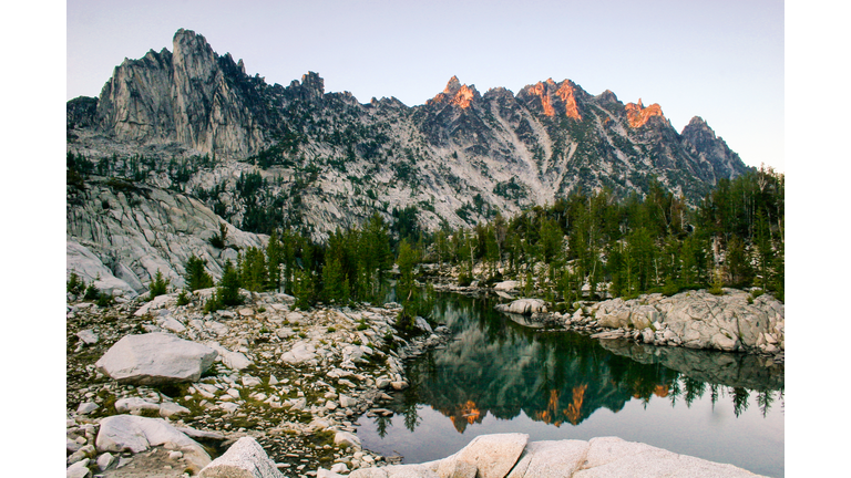 Prusik Peak and Lake Viviane Reflection