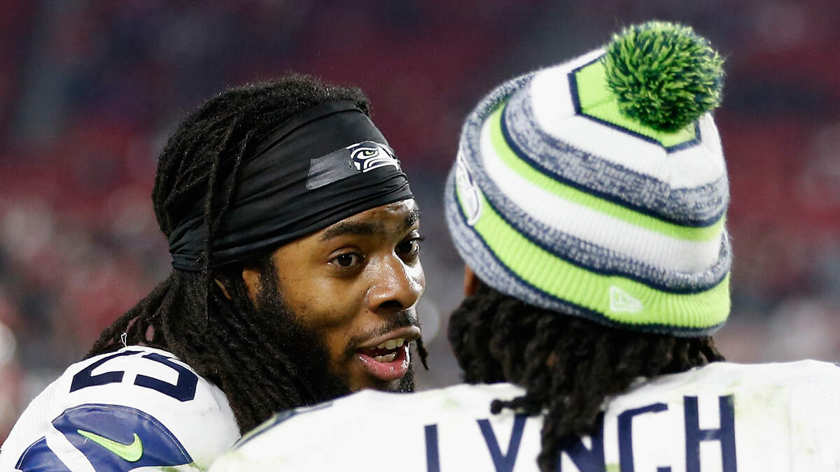 Marshawn Lynch Russell Wilson Richard Sherman Seattle Seahawks Bleacher  Creature