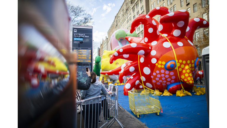 Fantastical Floats Are Prepared For Annual Macy's Thanksgiving Parade