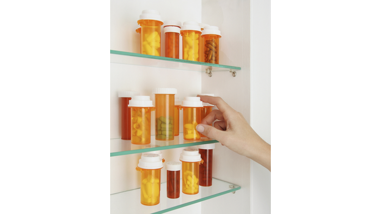 Pills in Medicine Cabinet