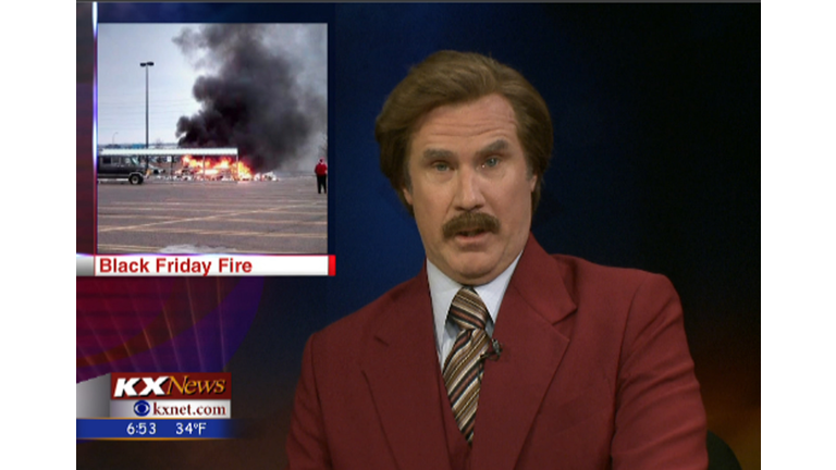 Ron Burgundy Participates In KXMB TV Bismarck Newscast