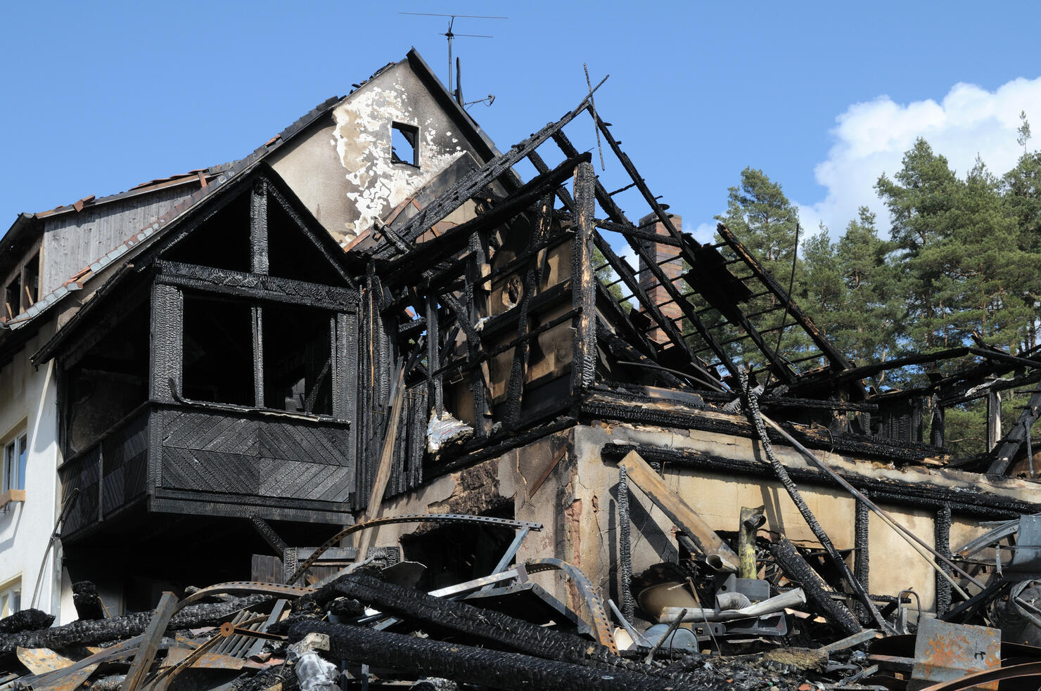 burnt house
