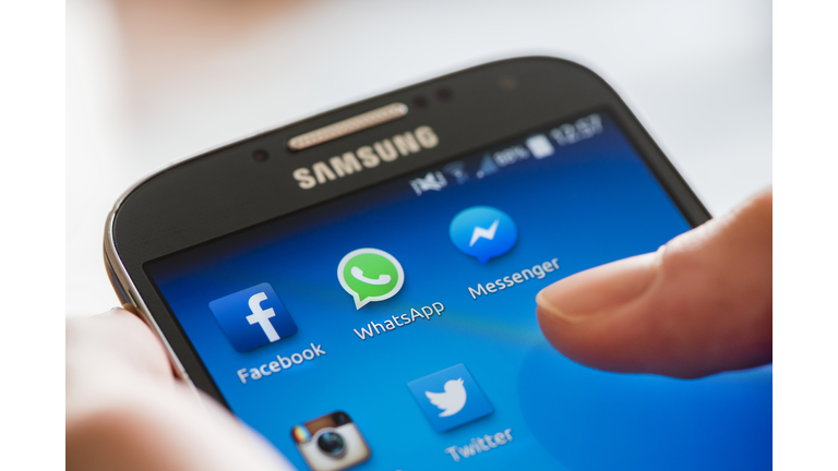 Facebook, WhatsApp and Messenger on smartphone