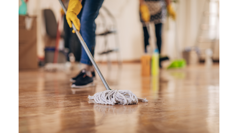 Mopping the floor