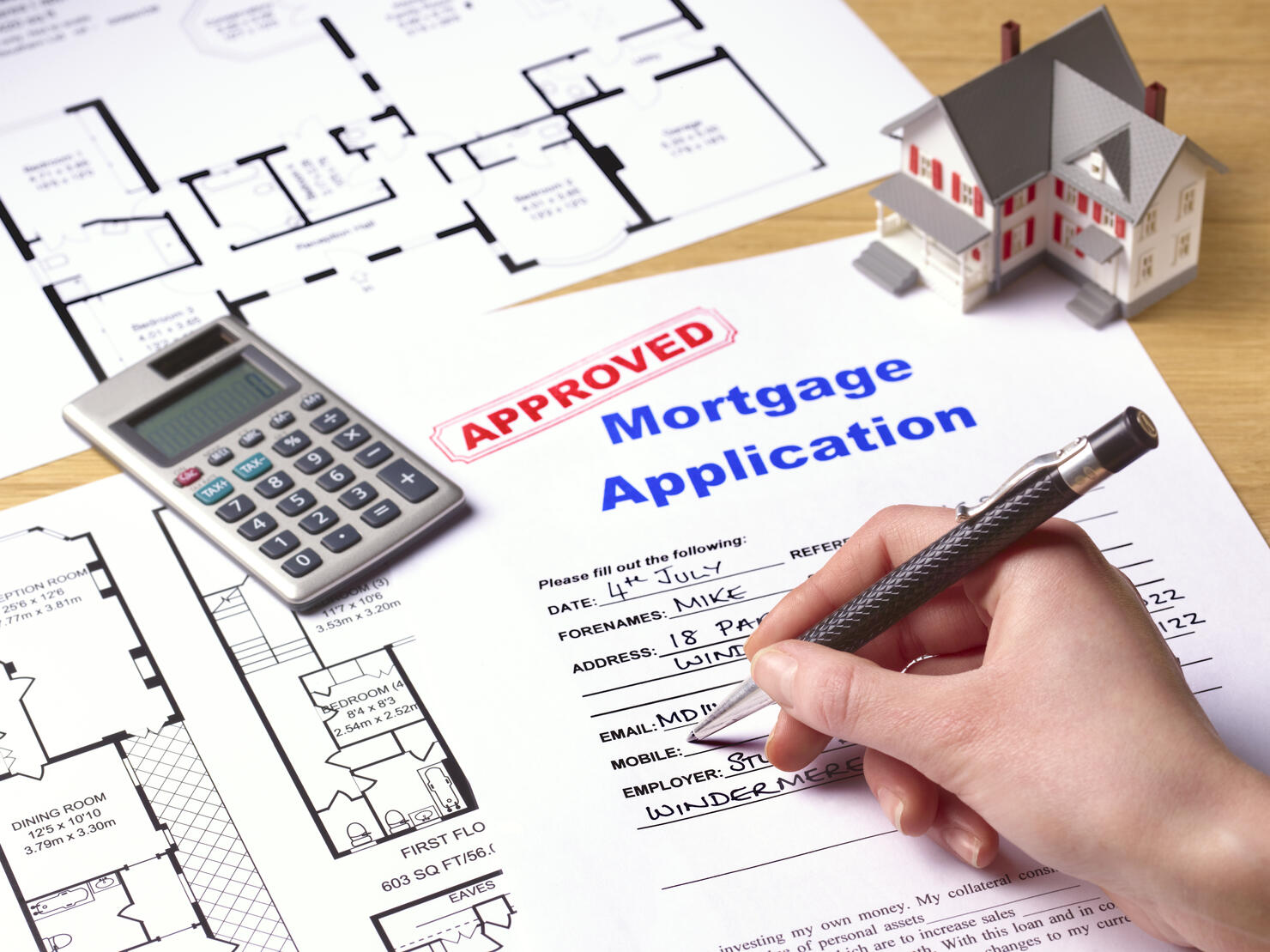 Approved mortgage application
