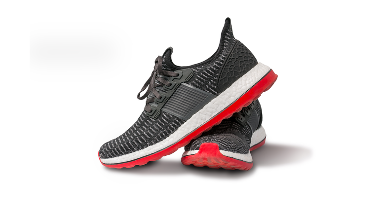 Running shoe isolated on white background.