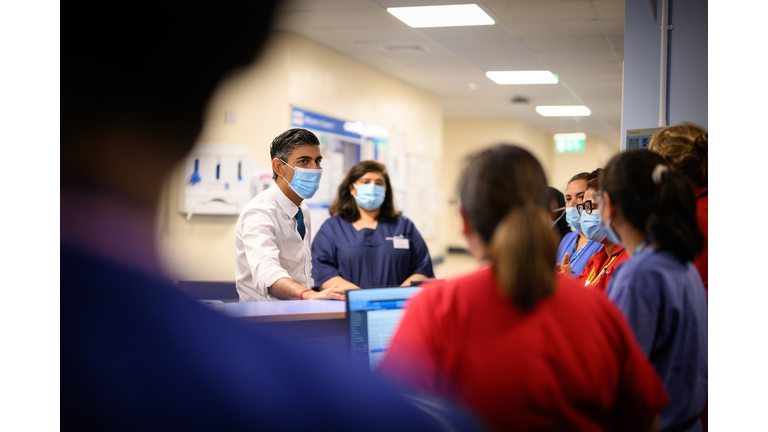 PM Rishi Sunak Visits A Hospital In South London